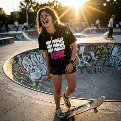 Not Hungry Feral Tee (Pink)