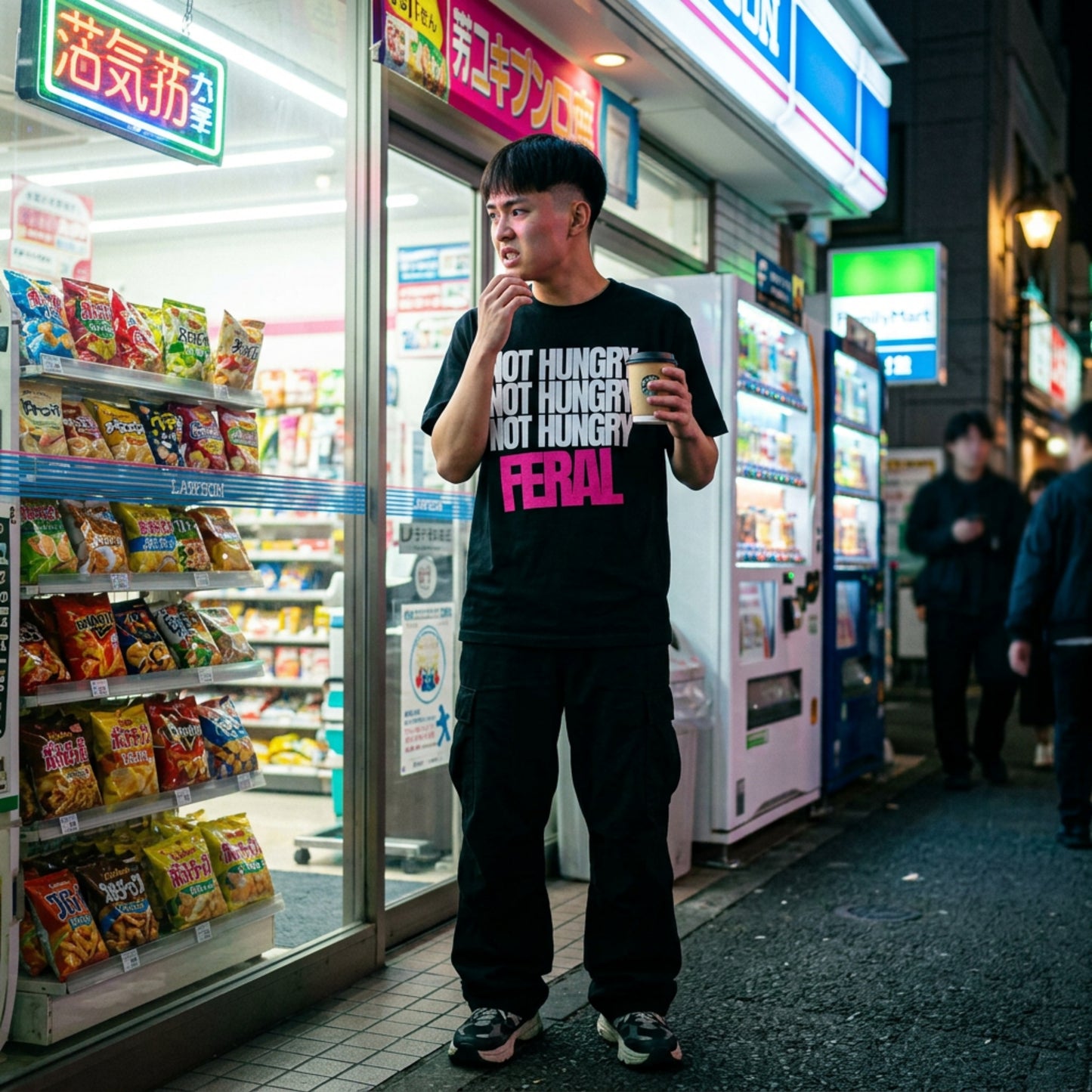 Not Hungry Feral Tee (Pink)